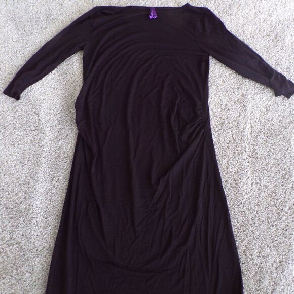 Seraphine black ruched dress S - Picture 2 of 8